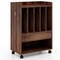Record Rolling Turntable Player Stand with Drawer-Brown - 20.5" x 11.5" x 29"